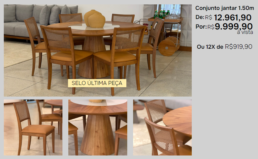 Conjunto jantar 1.50m